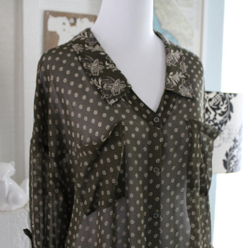 Free People Easy Rider Sheer Button Down - Picture 4 of 7